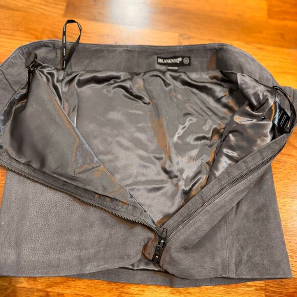 BlankNYC Women’s 25 Gray Leather Mini Skirt Zipper High Altitude Fall Statement - Picture 6 of 10